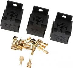 40A 5PIN Automotive Auto Relay Socket Kit with 15 Terminals - for Car Electronics - Auto Relay Connector Set for 12V 24V Vehicles