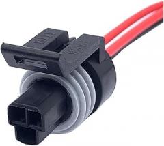 3Pin Car Oil Fuel Pressure Sensor Plug Wire Harness Auto Waterproof Electronic Connector With Cable 12065287 12078090(Size:1 Pc)