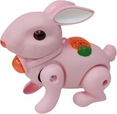 Interactive Bunny Electronic Dolll with Hopping, Walking, Jumping Movements, Educational Rabbit Gift for Easter Birthday, Kids Girls (Pink)