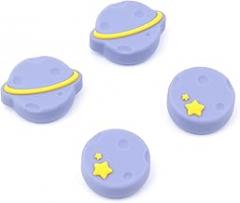 GeekShare Thumb Grip Caps Compatible with Switch/OLED/Switch Lite,Soft Silicone Joystick Rocker Cover,4PCS (Purple)