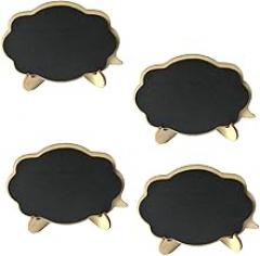STOBOK 10pcs Cloud Shape Black Chalkboard Signs Erasable Message Boards for Weddings Parties and Place Cards Narrow Wood Trim for Decor and Little Messages