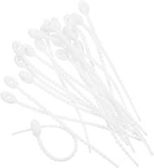 20pcs Reusable Silicone Cable Ties Cord Organizer Straps for Charging Cables and Wire Management, Adjustable 12cm White Fastening Cord Keeper for Electronics and Home Use