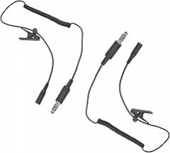 Male U-174 Mono U Plug to 3.5mm Aux Mobile Phone Female Extension Cable Coil Line for David Clark Helicopter Headphone H10-13H H10-13S Aviation Headset(7.0 mm NATO US Military Wiring,2Pack)