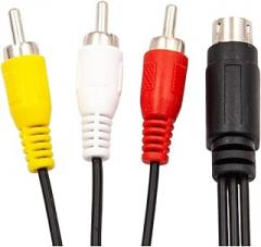 3RCA 1.8m 9 Pin Audlo Video AV Cable for Sage Gensis 2 3 Game A/V C0innection Adaptier Cord Wire for Sage Gensis II/III Game New 2026 High for Reliable Electronic Component