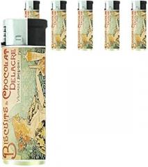 Refillable Electronic Lighter Set of 5 Pieces D-055 Biscuits & Chocolat Delacre