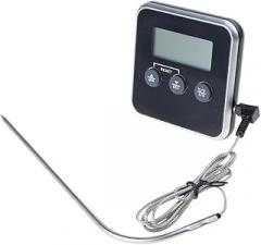 Food Thermometers Stainless Probe Electronic LCD Digital Temperature Detector with Timer Function for Grilling Cooking