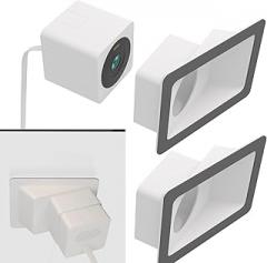 Teccle Portable Electronic Device Mount for Wyze Cam OG, 20 Degrees Tilt, W-ogwm Model, Rectangular, 1 Piece, Not Water Resistant, ABS Material, Wyze Cam Mount, Monitoring on Glass Surfaces