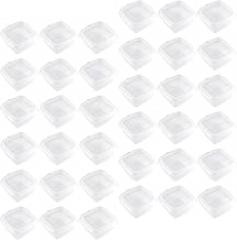 Milisten 50pcs Small Square Condiment Cups with Hinged Lids, 50ml Disposable Sauce Containers for Food Sampling and Takeout, Portable Food Storage Cups for Kitchen and Dining