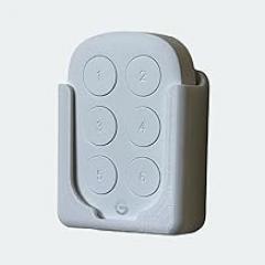 Wall Mount Remote Holder for Goveelife H5125 Mini Smart 6-Button Sensor, 3D Printed, White, with 3M Command Tape and Drywall Screws
