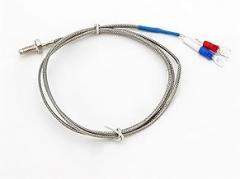 Thermocouple Thread M8/M6 Screw K /PT100 Type 1/2/3/4/5/6/7/8/10m Probe Sensor Temperature Sensor 0-800°C Temperature Controller(M8 Type K 1M)