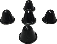 Cone Shaped Black Rubber Bumpers - 5 PC s- Made in USA - Rubber Feet Spacers for Electronics, Computer Audio Equipment, Car Truck Bug Deflector, Cutting Boards, Picture Frames, Cabinet Door