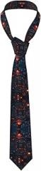 QAZWZML Bright light on electronic board Printed men's suit tie adult men's business tie suitable for everyday gatherings and other occasions