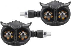 Motorcycle Front Rear LED Turn Signal Light Indicator Owl Shape Waterproof Compatible with Multiple Devices Motorbike Flasher Blinker Lamp Moto Accesso New 2026 High for Reliable Electronic Component