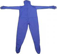 Diyeeni Dark Blue Screen Chromakey Bodysuits, Photography Unisex Spandex Stretch Fulll Bodysuit, Disappearing Man Suit for Photo Video Effect, with Concealed Zipper, Easy to Wash (160cm)