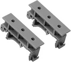 PCB DIN Rail Mount Adapter 35mm, Electronic Switch Mounting Bracket for DIN 35 Mounting Rail - Grey, Black, Green (Set with 2 Brackets)（Grey）