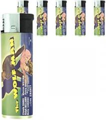 Refillable Electronic Lighter Set of 5 Pieces D-065 The Wolf Man