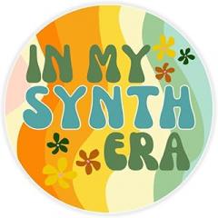 in My Synth Era - 10 Pack Circle Stickers 3 Inch - Aesthetic Vibe Music Electronic Synthesizer Audio Musician