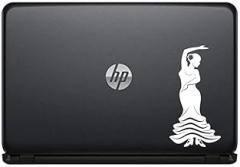 Flamenco Dancer Silhouette Vinyl Decal Sticker for Computer MacBook Laptop Ipad Electronics Home Window Custom Walls Cars Trucks Motorcycle Automobile and More (White)