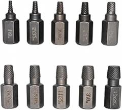 10Pcs Damaged Screw Extractor Drill Bit Set Multi-Spline Bolt Screw Extractor Slip Teeth Remove Broken Bolt Extractor Stripped Screw Remover For Electronics