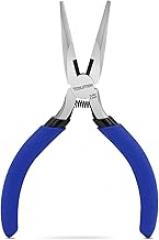 5 Inch Needle Nose Pliers, Jewelry Pliers Tool with Wire Cutter, Small Pliers Spring Loaded for Jewelry Making, DIY Crafts, Electronics Repair, Precision Work