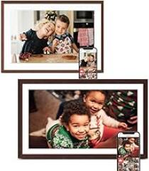 Frameo Digital Picture Frame 2 Pack, 1pc 15.6 Inch Photo Frame Electronic 32GB Memory, 1920 * 1080 Touch Screen, 1pc 10.1inch 1280 * 800 Digital Photo Frame 32GB Memory, Auto-Rotate, Share Photo Video