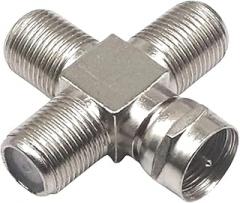 5pcs British F-Head Zinc Alloy C0innection 90 DeGrrie Elbow Cable TV Inch Docking F Tee Four-Way F-JKK New 2026 High for Reliable Electronic Component, Precision, Stable Performance