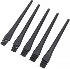 GLEAVI 5pcs Anti-Static ESD Cleaning Brush Kit with Round Handle for Keyboard Computer and Electronics Maintenance Plastic and Bristles