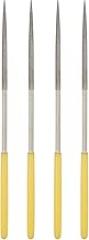 uxcell Diamond Needle Files, 3mm x 140mm Round Type File Handles Hand Tool for Metal Wood Stone Marble 4pcs