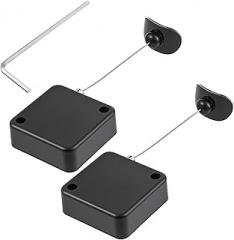 TV Remote Tether 6.5 ft Retractable Remote Control Tether Security Lanyard Lock with Adjustable Cable Leash Length Clasp for TV, Gaming Controller, Tablets Showroom