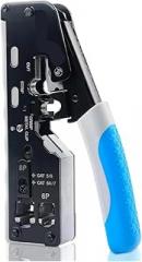 RJ45 Ethernet Crimp Tool for CAT8, Cat7, Cat6a, Cat6, Cat5e Ethernet Connectors(Blue)