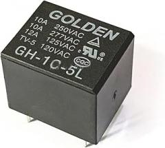 Electronic Parts 5PCS Relays GH-1C-5L GH-1C-12L GH-1C-24L 5PIN 10A 250VAC 5VDC 12VDC 24VDC Power Relay(Size:GH-1C-5L 5VDC)