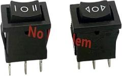 5Pcs KCD1 15 * 21mm 3pin Rocker Switch Power 10A/125V Arrow Self-Reset/Momentary Push Button New 2025 for Arrival High Reliable Electronic Component, Precision, Stable Performance