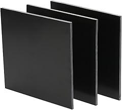 3Pcs Black Phenolic Sheet, Width 150Mm, Length 150Mm Laminated Resin Sheet for Electrical Electronic Fixtures DIY and Crafts,150×150×3mm