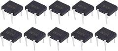 10Pcs DB107 Bridge Rectifier In line Rectifier Bridge Brand New Original Rectifier for Industrial Electronic Circuit Household Appliances (1A 1000V)