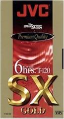 JVC Premium Quality 6 Hrs. T-120 Sx Gold VHS Tapes 3 Pack