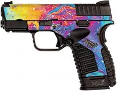 MightySkins Glossy Glitter Skin Compatible with Springfield XDS 3.3 - Paint Currents | Protective, Durable High-Gloss Glitter Finish | Easy to Apply, Remove, and Change Styles | Made in The USA