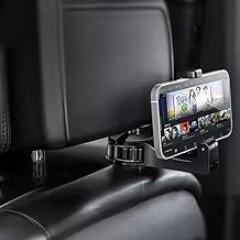 Generic 2-in-1 Car Seat Hooks with Phone Holder, Universal Fit, 2 Count, 33 lbs Capacity Each, Compatible with Car (Headrest), PORTABLE ELECTRONIC DEVICE MOUNT