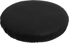 Milisten Bar Stool Cover Seat Protector for 28-33cm Diameter Stools Black Pu Seat Chair Slipcover Replacement