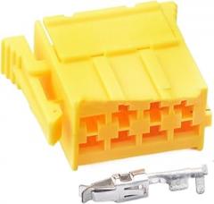 8 Pin Automotive Driving Recorder Connectors Electronic Tachometer Speed Sensor Plug For Truck Goods Train(Yellow with Pin)