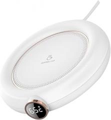 Healifty USB Electronic Coffee Mug Warmer with Temperature Display Plastic Heating Coaster for Hot Coffee Tea Cocoa Milk for Home Office Dorm Thermostat Cup Heater