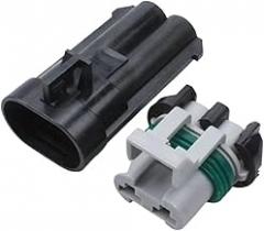 AICNRUT 2Pin DJ70282A-6.3-11/21 Automotive Water Tank Electronic Radiator 2P Connector 15363993 15363990 With Terminal(MF)