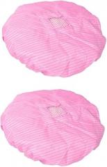 GALPADA 4pcs Static Workshop Hat Breathable Polyester Cap Mesh Window for Use Lightweight Headwear for Electronics Food and Paint Industries Pink