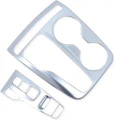 Kadore Interior for 2022 2023 Hyundai Tucson Center Console Gear Shifter Panel Frame Cover Trim Matte Silver LHD (Electronic Shifter Only) 2pc