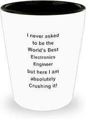 Amorfos Hilarious Electronics Engineer Gifts - Shot Glass For Electronics Engineer, For Women And Men, Present/Accessory, Funny Shotglass