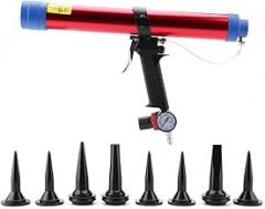 Pneumatic Glass Glue Sealant Caulk Gun Cartridge Air Gun 300~600ML Cordless Caulking Gun Battery Powered for Electronic Appliances Automotive Components Building Decoration