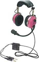 UFQ Pink A28 ANR Aviation Headset Delux Pink Color with Great ANR Active Noise Reduction Performance for Ladies Women,Clear Communication,Comfortable,Durable,Free with a Headset Bag,Hi-Fi Sound