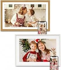 Frameo Digital Picture Frame 2 Pack, 1pc 10.1inch 1280 * 800 Digital Photo Frame 32GB Memory, 1pc 15.6 Inch Photo Frame Electronic 32GB Memory, 1920 * 1080 Touch Screen, Auto-Rotate, Share Photo Video