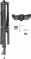 Hyuduo Portable Foldable Lightweight Tripod for Scoreboard and Timer, Electronic Scoreboard Stand with Remote Slot and Hook, Easily Adjustable Aluminum Alloy Construction