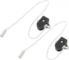 2pcs Pull Cord Light Switch Easy to Install Lamp Chandelier Switch for Home Decor Black Design Ce Certified for Indoor and Outdoor Use