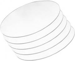 5 Pcs Acrylic Discs Thickness 4Mm, Diameter 70-100Mm Transparent Round Plate Ideal for Crafting and DIY Projects, 80mm(Diameter 70mm)